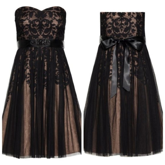 Plus 14/XS Embroidered Tulle Formal Dress - Picture 2 of 4